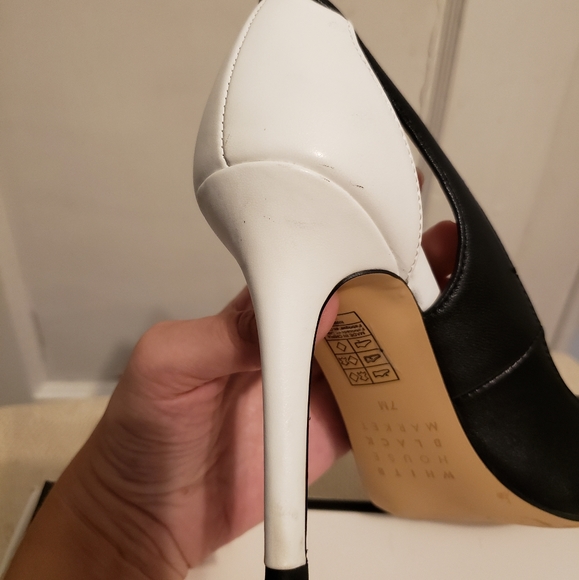🖤🤍 WHBM Harper Cutout Heel Colorblock Pumps - Picture 10 of 12